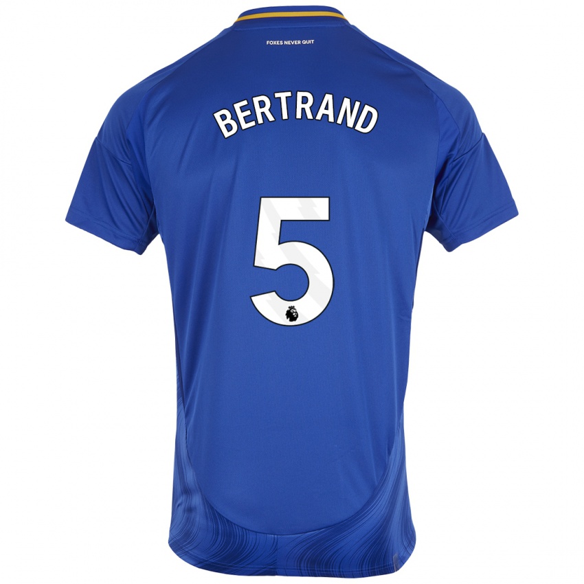 Enfant Maillot Ryan Bertrand #5 Bleu Blanc Tenues Domicile 2024/25 T-Shirt Suisse