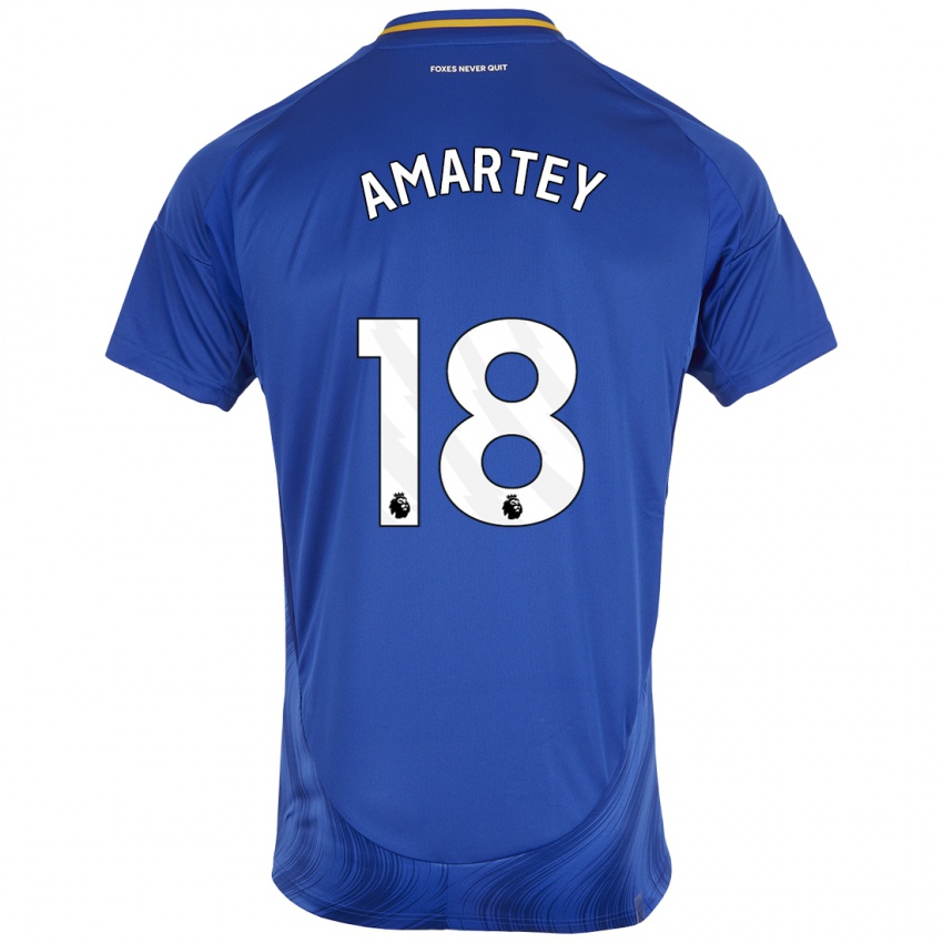 Kinder Daniel Amartey #18 Blau Weiß Heimtrikot Trikot 2024/25 T-Shirt Schweiz