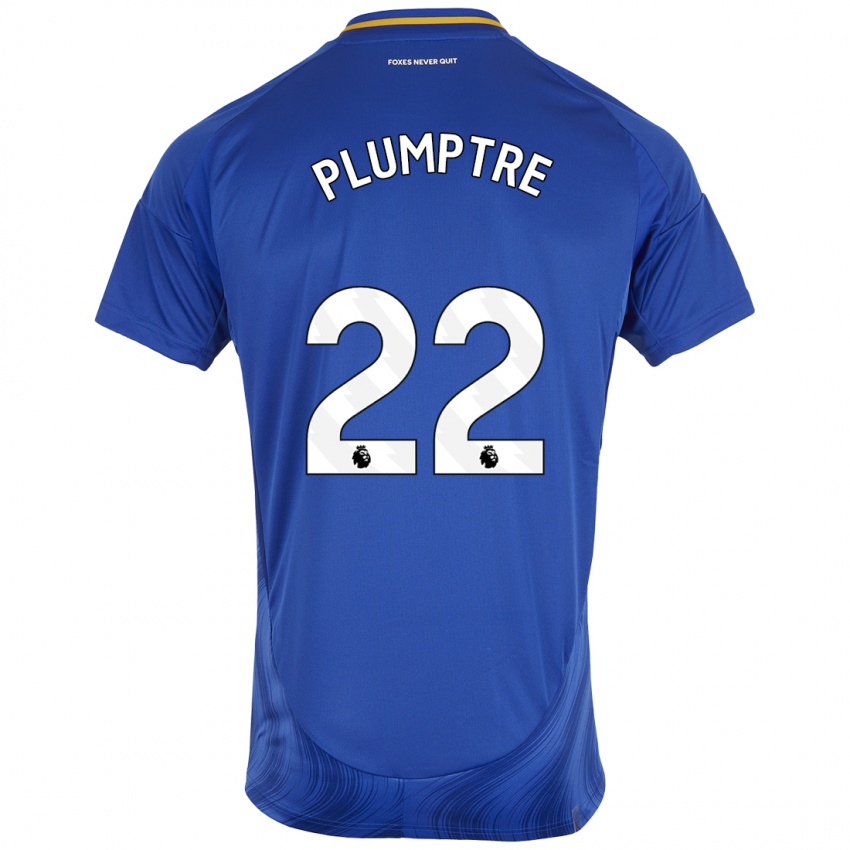 Kinder Ashleigh Plumptre #22 Blau Weiß Heimtrikot Trikot 2024/25 T-Shirt Schweiz