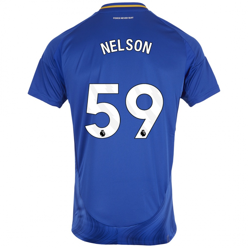 Enfant Maillot Ronny Nelson #59 Bleu Blanc Tenues Domicile 2024/25 T-Shirt Suisse