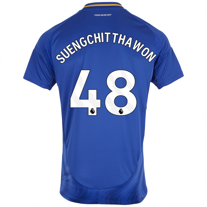 Kinder Thanawat Suengchitthawon #48 Blau Weiß Heimtrikot Trikot 2024/25 T-Shirt Schweiz