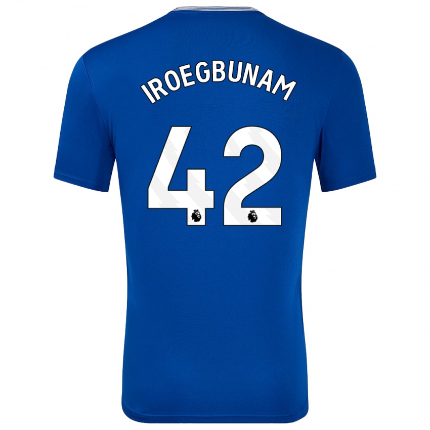 Enfant Maillot Tim Iroegbunam #42 Bleu Avec Tenues Domicile 2024/25 T-Shirt Suisse