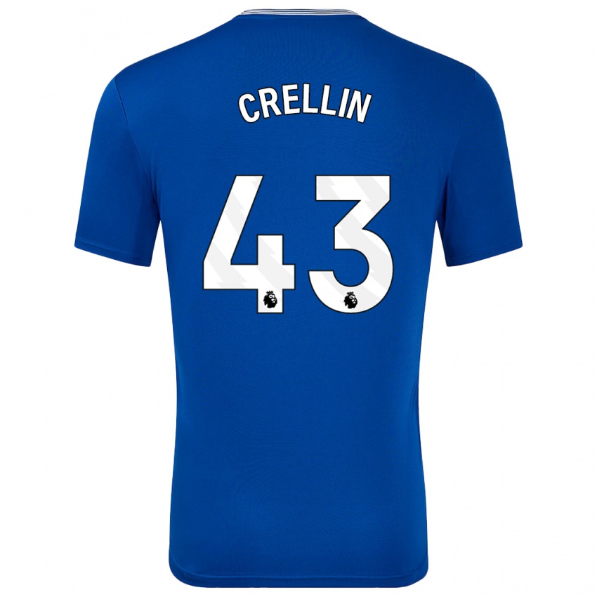 Enfant Maillot Billy Crellin #43 Bleu Avec Tenues Domicile 2024/25 T-Shirt Suisse