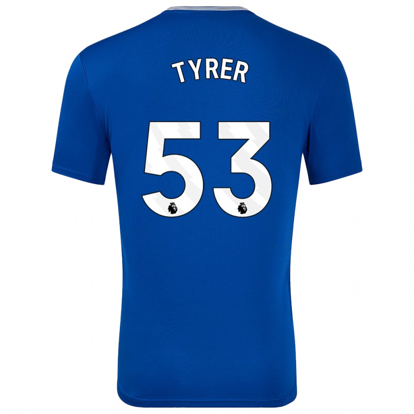 Enfant Maillot Harry Tyrer #53 Bleu Avec Tenues Domicile 2024/25 T-Shirt Suisse