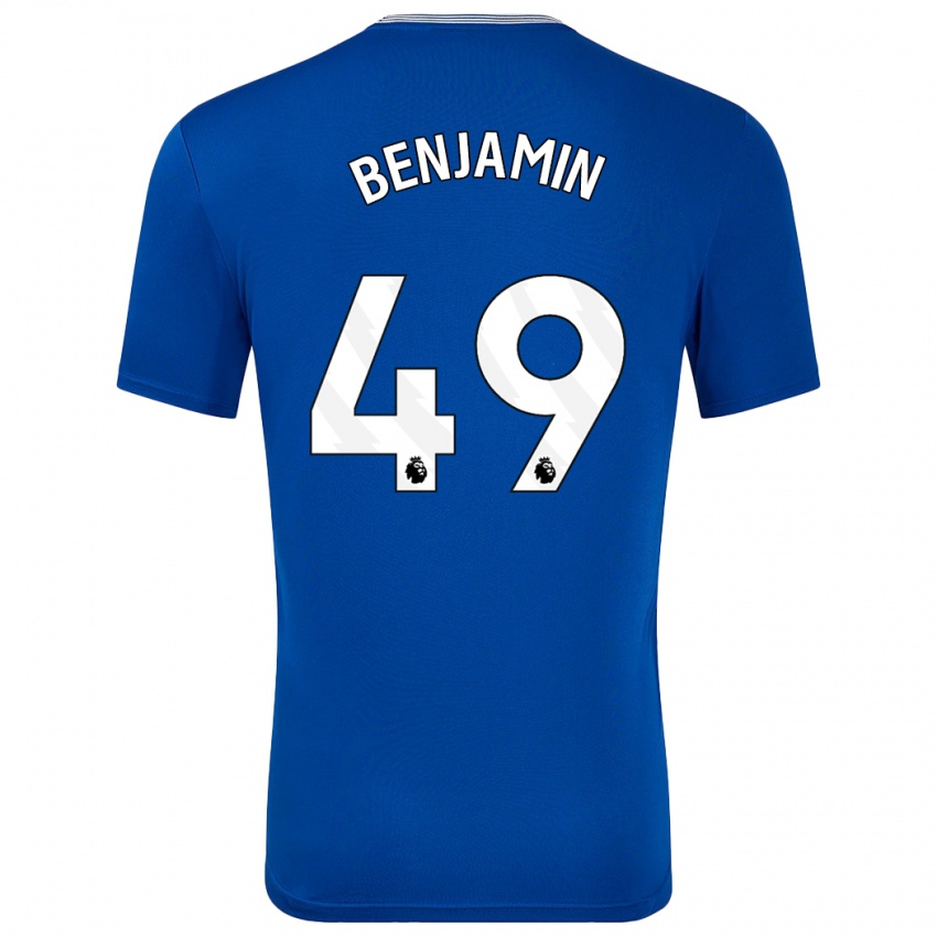 Enfant Maillot Omari Benjamin #49 Bleu Avec Tenues Domicile 2024/25 T-Shirt Suisse