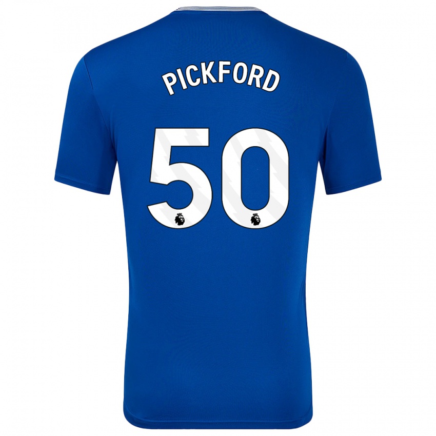 Enfant Maillot George Pickford #50 Bleu Avec Tenues Domicile 2024/25 T-Shirt Suisse