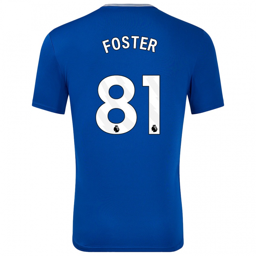 Enfant Maillot Harvey Foster #81 Bleu Avec Tenues Domicile 2024/25 T-Shirt Suisse