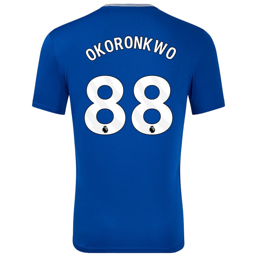 Enfant Maillot Francis Okoronkwo #88 Bleu Avec Tenues Domicile 2024/25 T-Shirt Suisse