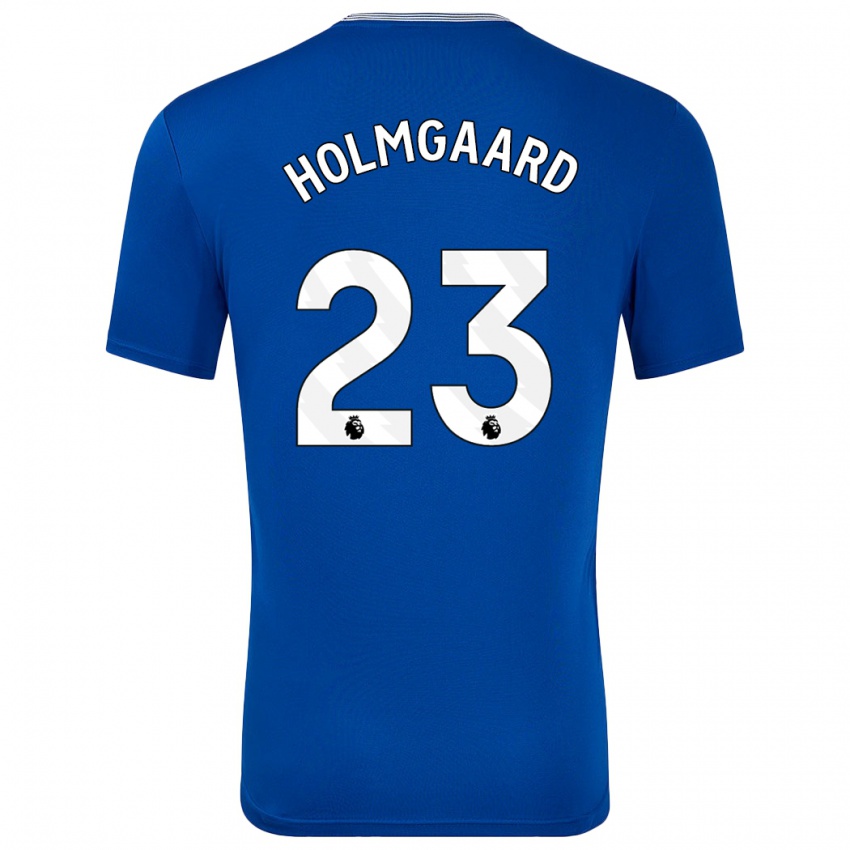 Enfant Maillot Sara Holmgaard #23 Bleu Avec Tenues Domicile 2024/25 T-Shirt Suisse