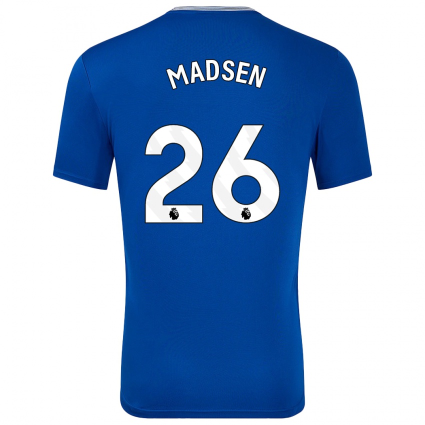 Enfant Maillot Rikke Madsen #26 Bleu Avec Tenues Domicile 2024/25 T-Shirt Suisse