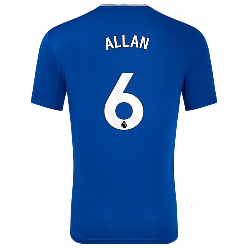 Kinder Allan #6 Blau Mit Heimtrikot Trikot 2024/25 T-Shirt Schweiz