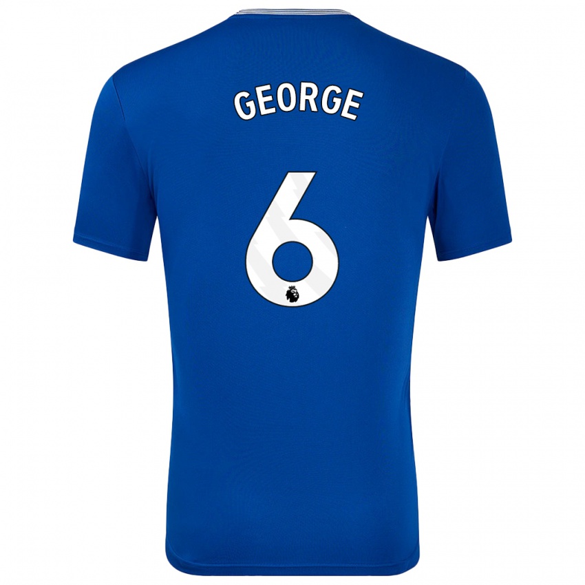 Enfant Maillot Gabrielle George #6 Bleu Avec Tenues Domicile 2024/25 T-Shirt Suisse