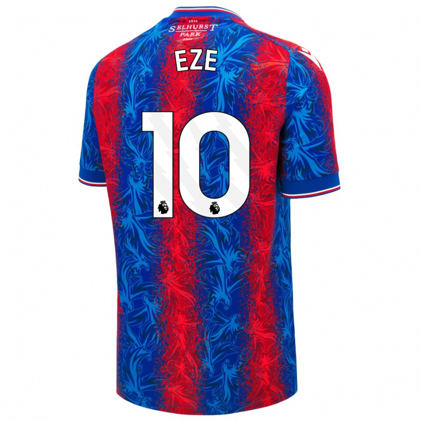 Enfant Maillot Eberechi Eze #10 Rayures Rouges Et Bleues Tenues Domicile 2024/25 T-Shirt Suisse