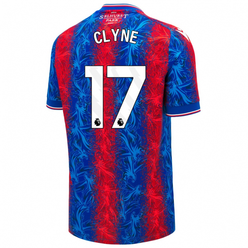 Enfant Maillot Nathaniel Clyne #17 Rayures Rouges Et Bleues Tenues Domicile 2024/25 T-Shirt Suisse