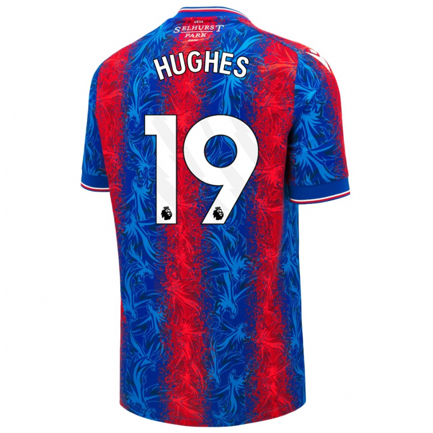 Enfant Maillot Will Hughes #19 Rayures Rouges Et Bleues Tenues Domicile 2024/25 T-Shirt Suisse