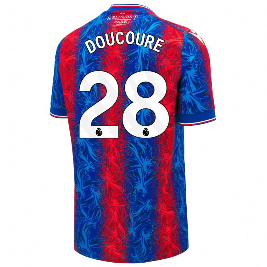 Enfant Maillot Cheick Doucouré #28 Rayures Rouges Et Bleues Tenues Domicile 2024/25 T-Shirt Suisse