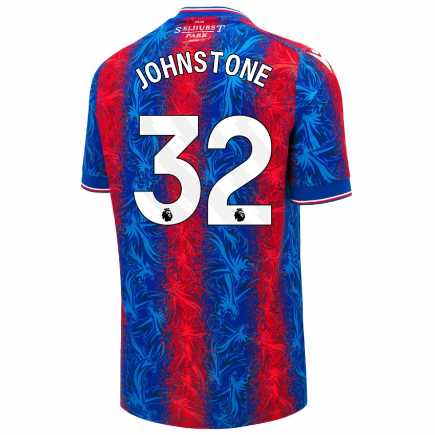 Enfant Maillot Sam Johnstone #32 Rayures Rouges Et Bleues Tenues Domicile 2024/25 T-Shirt Suisse