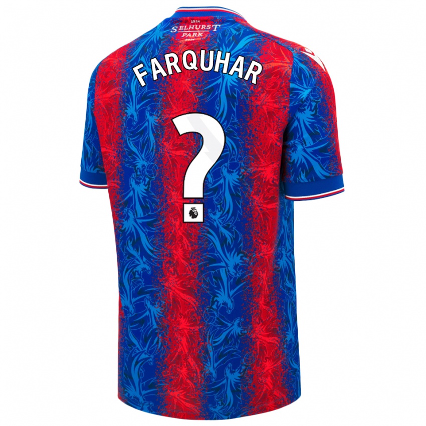 Enfant Maillot Craig Farquhar #0 Rayures Rouges Et Bleues Tenues Domicile 2024/25 T-Shirt Suisse