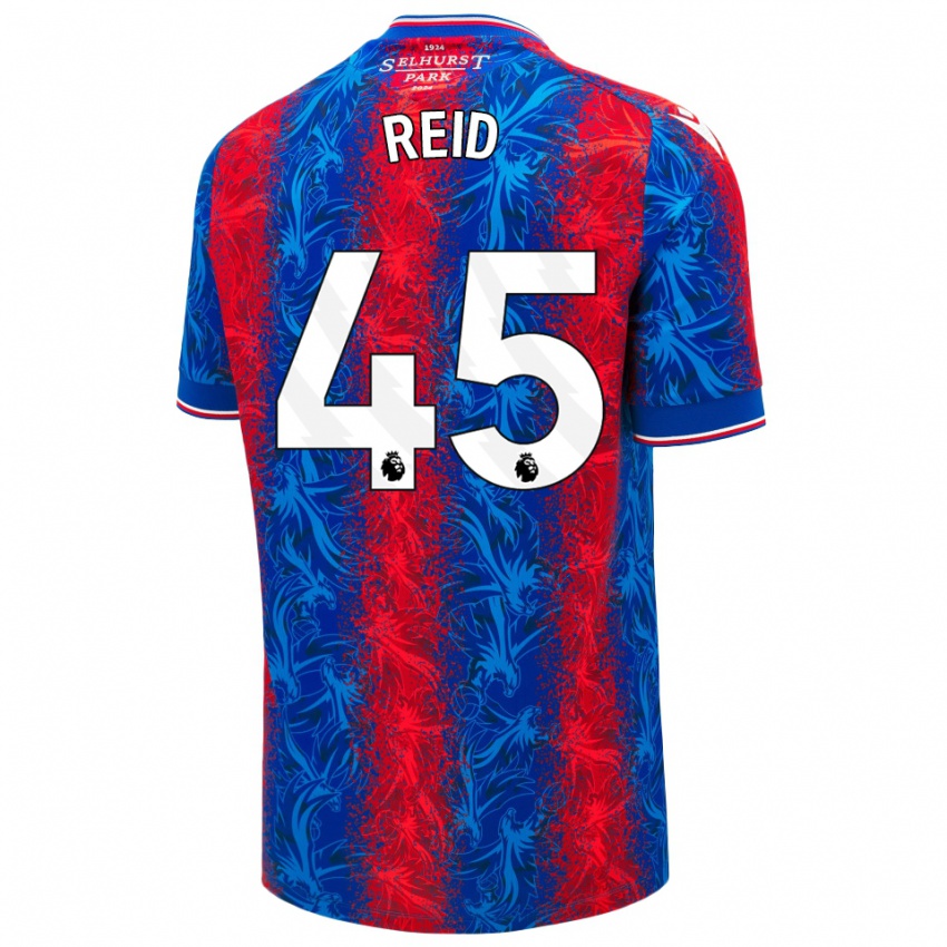 Enfant Maillot Dylan Reid #45 Rayures Rouges Et Bleues Tenues Domicile 2024/25 T-Shirt Suisse