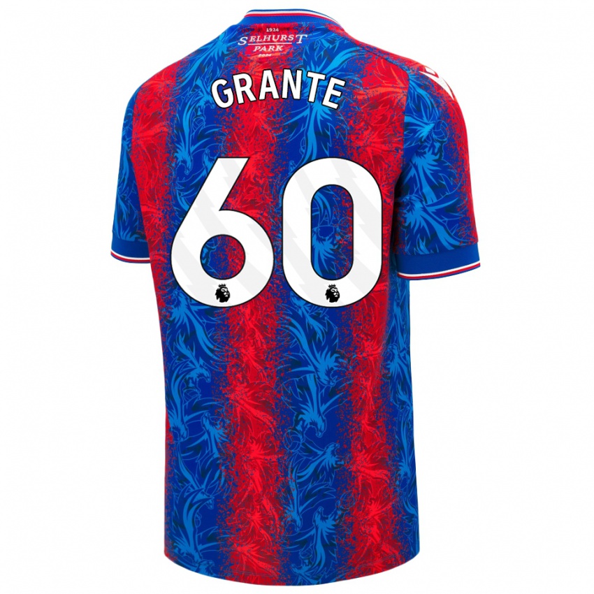 Enfant Maillot Jake Grante #60 Rayures Rouges Et Bleues Tenues Domicile 2024/25 T-Shirt Suisse