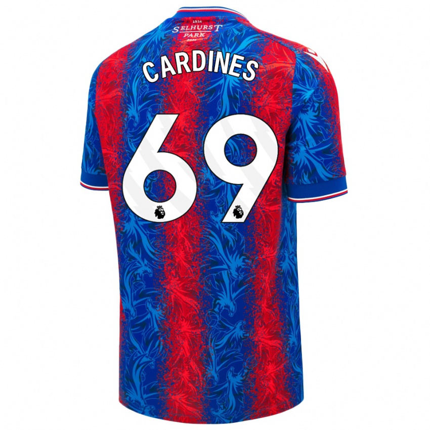 Enfant Maillot Rio Cardines #69 Rayures Rouges Et Bleues Tenues Domicile 2024/25 T-Shirt Suisse