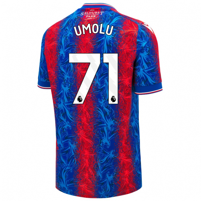 Kinder Jemiah Umolu #71 Rot Blauen Streifen Heimtrikot Trikot 2024/25 T-Shirt Schweiz