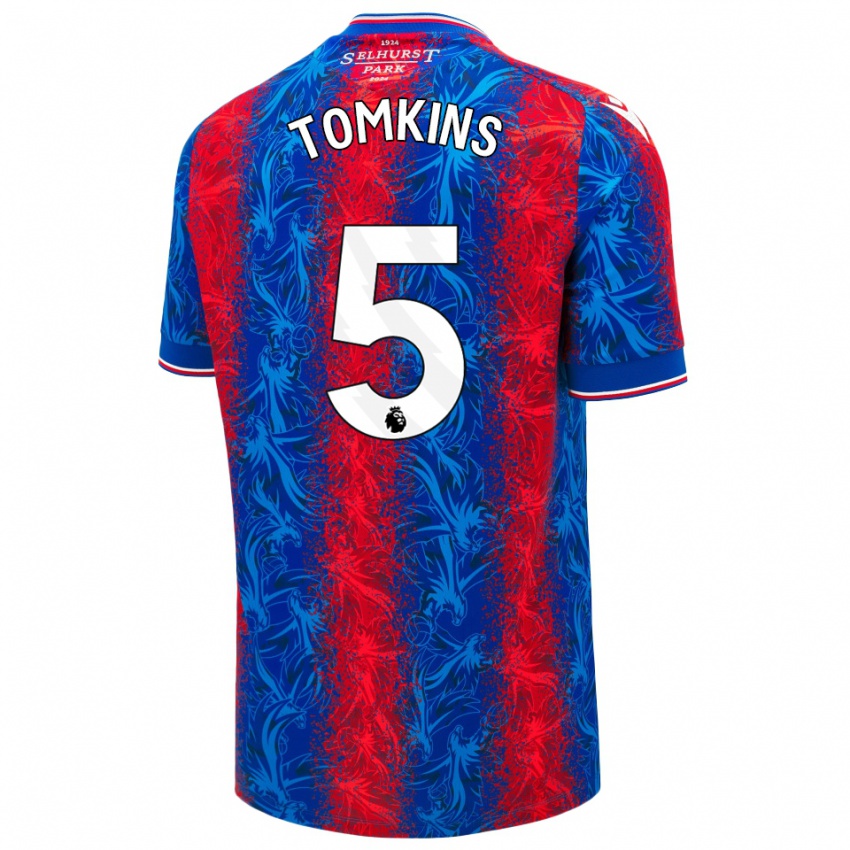 Kinder James Tomkins #5 Rot Blauen Streifen Heimtrikot Trikot 2024/25 T-Shirt Schweiz