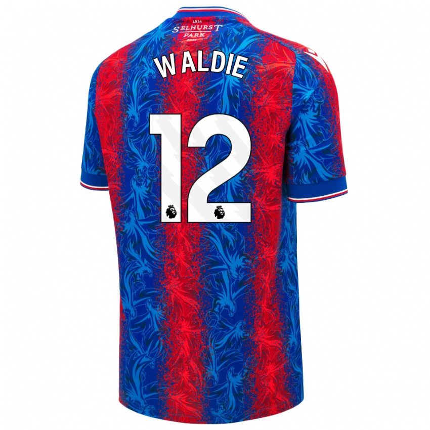 Enfant Maillot Lizzie Waldie #12 Rayures Rouges Et Bleues Tenues Domicile 2024/25 T-Shirt Suisse