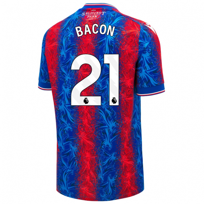 Enfant Maillot Skye Bacon #21 Rayures Rouges Et Bleues Tenues Domicile 2024/25 T-Shirt Suisse