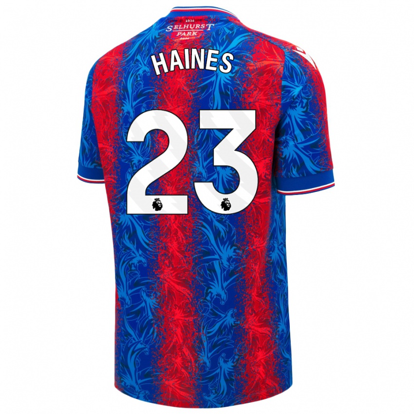 Enfant Maillot Coral-Jade Haines #23 Rayures Rouges Et Bleues Tenues Domicile 2024/25 T-Shirt Suisse