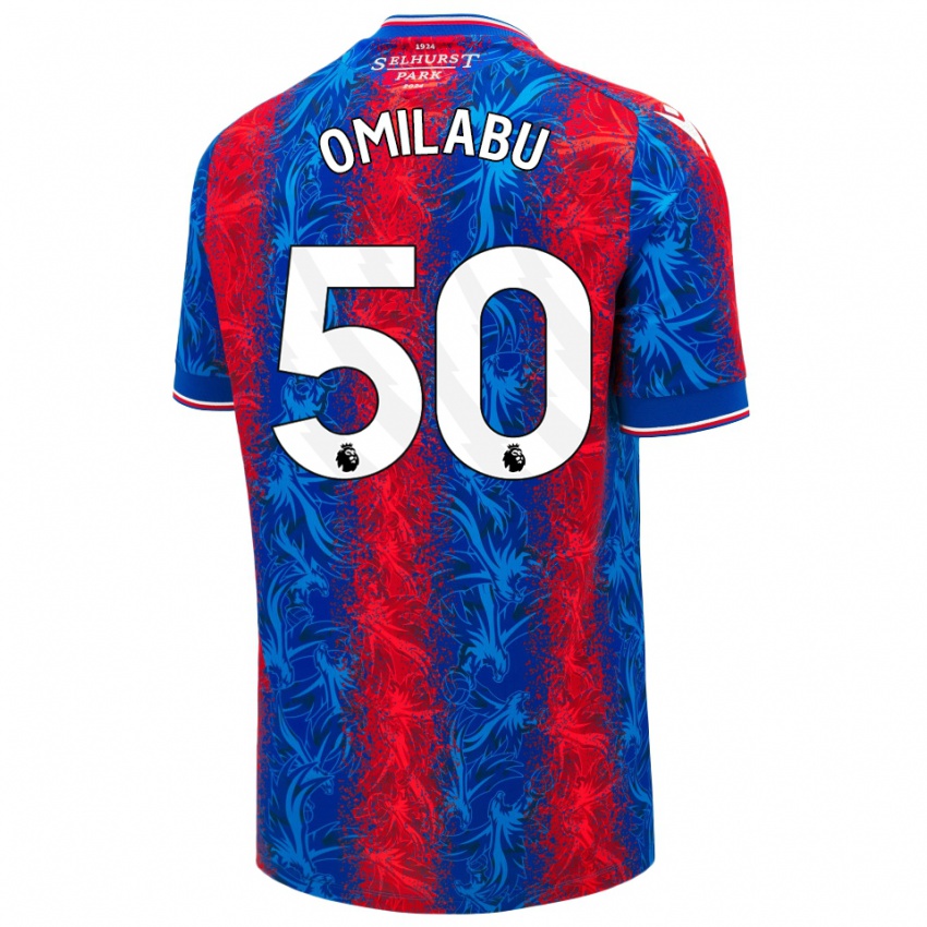 Enfant Maillot David Omilabu #50 Rayures Rouges Et Bleues Tenues Domicile 2024/25 T-Shirt Suisse