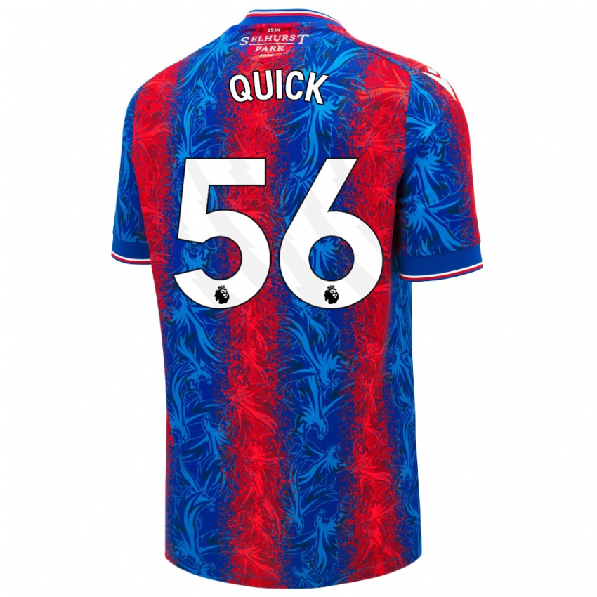 Enfant Maillot Daniel Quick #56 Rayures Rouges Et Bleues Tenues Domicile 2024/25 T-Shirt Suisse