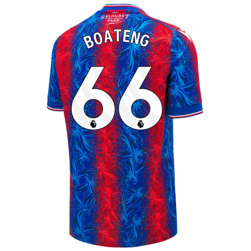 Enfant Maillot David Boateng #66 Rayures Rouges Et Bleues Tenues Domicile 2024/25 T-Shirt Suisse