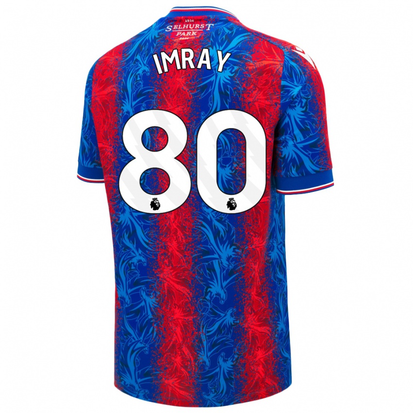 Enfant Maillot Danny Imray #80 Rayures Rouges Et Bleues Tenues Domicile 2024/25 T-Shirt Suisse