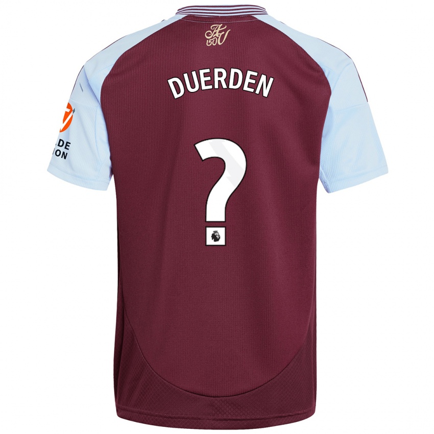 Enfant Maillot Archie Duerden #0 Bordeaux Bleu Ciel Tenues Domicile 2024/25 T-Shirt Suisse