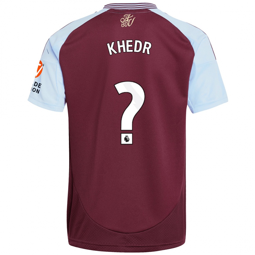 Enfant Maillot Omar Khedr #0 Bordeaux Bleu Ciel Tenues Domicile 2024/25 T-Shirt Suisse