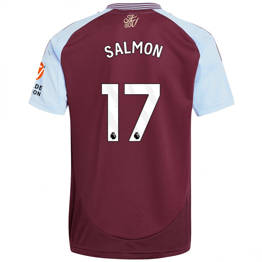 Enfant Maillot Ebony Salmon #17 Bordeaux Bleu Ciel Tenues Domicile 2024/25 T-Shirt Suisse