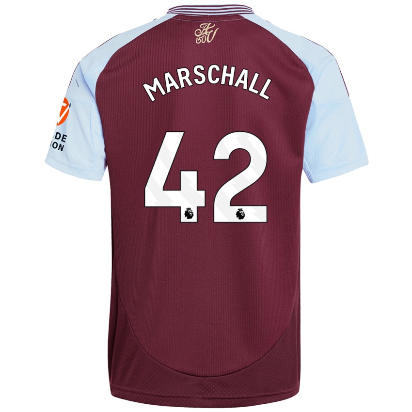 Enfant Maillot Filip Marschall #42 Bordeaux Bleu Ciel Tenues Domicile 2024/25 T-Shirt Suisse