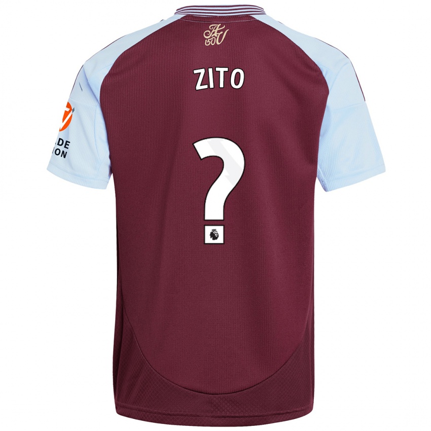 Enfant Maillot Patrick Zito #0 Bordeaux Bleu Ciel Tenues Domicile 2024/25 T-Shirt Suisse