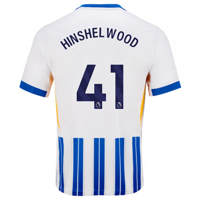 Kinder Jack Hinshelwood #41 Weiß Blaue Nadelstreifen Heimtrikot Trikot 2024/25 T-Shirt Schweiz