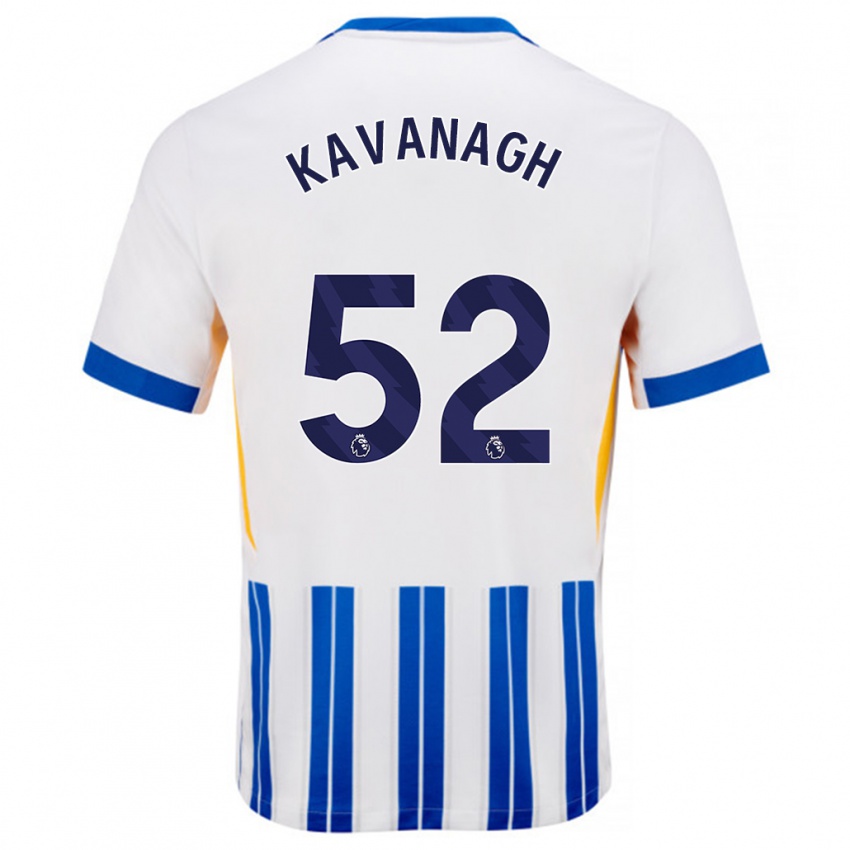 Kinder Leigh Kavanagh #52 Weiß Blaue Nadelstreifen Heimtrikot Trikot 2024/25 T-Shirt Schweiz