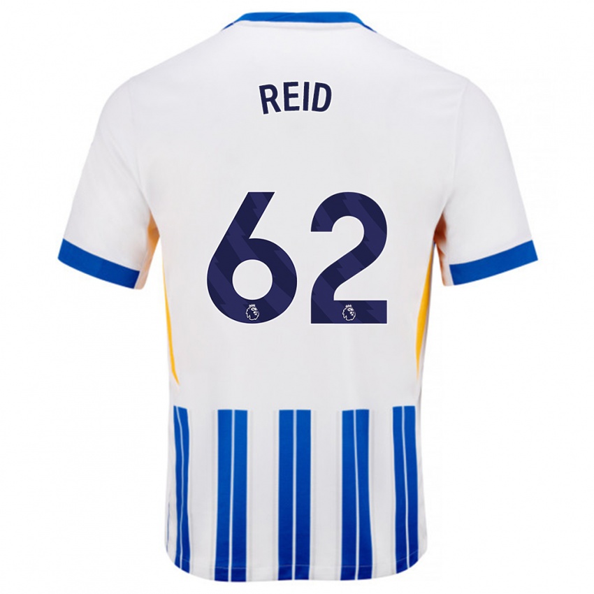 Kinder Tommy Reid #62 Weiß Blaue Nadelstreifen Heimtrikot Trikot 2024/25 T-Shirt Schweiz