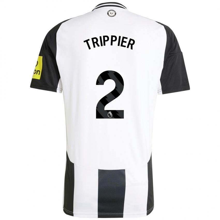 Kinder Kieran Trippier #2 Weiß Schwarz Heimtrikot Trikot 2024/25 T-Shirt Schweiz