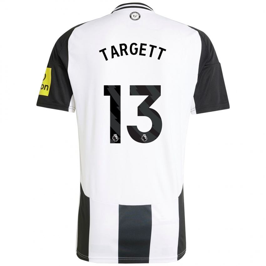 Kinder Matt Targett #13 Weiß Schwarz Heimtrikot Trikot 2024/25 T-Shirt Schweiz