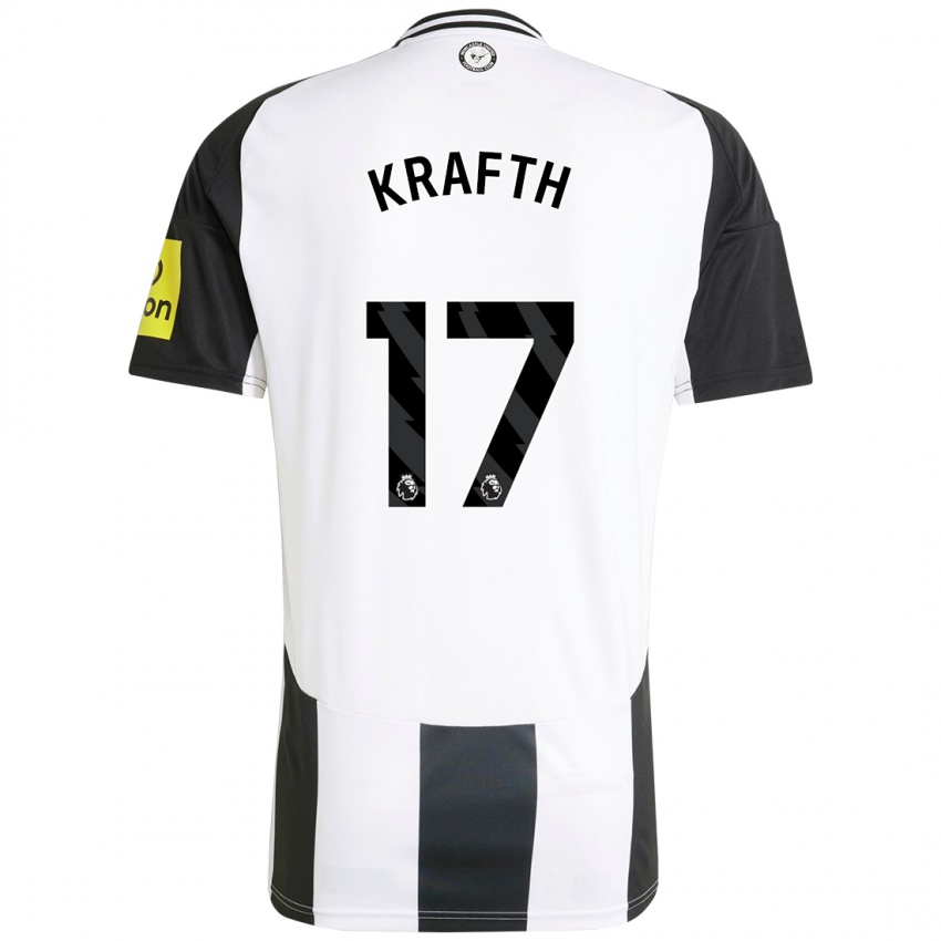 Kinder Emil Krafth #17 Weiß Schwarz Heimtrikot Trikot 2024/25 T-Shirt Schweiz