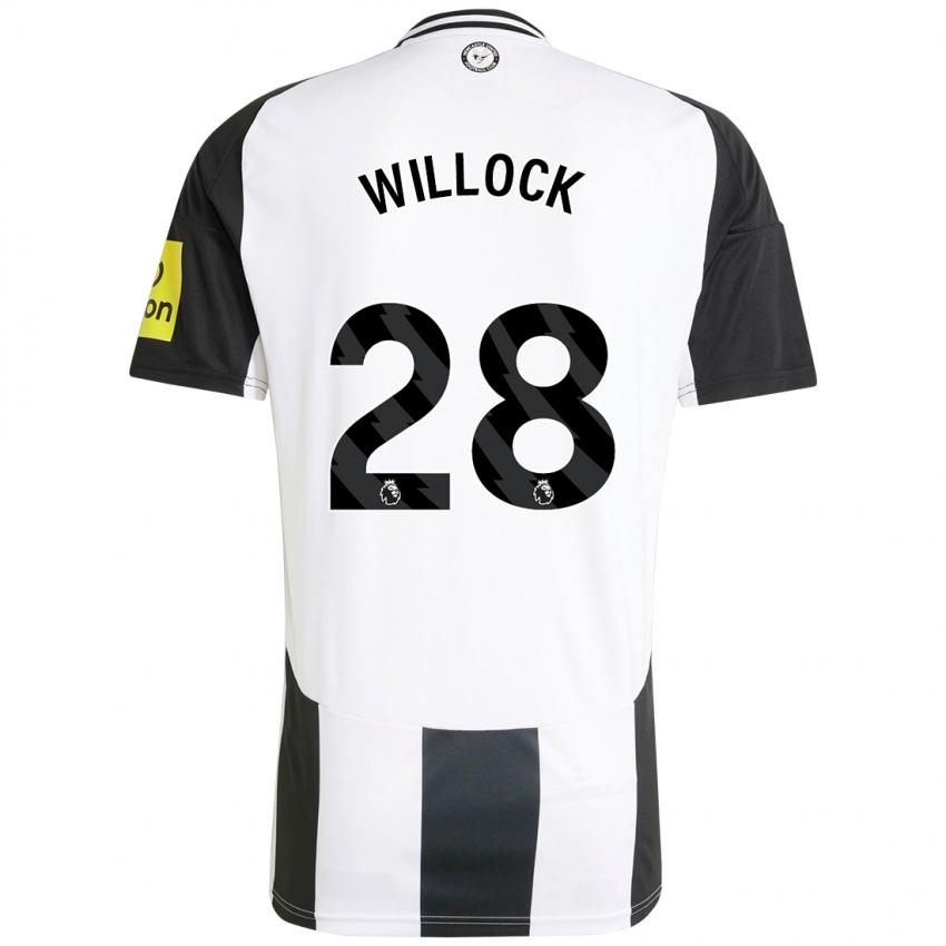 Kinder Joe Willock #28 Weiß Schwarz Heimtrikot Trikot 2024/25 T-Shirt Schweiz