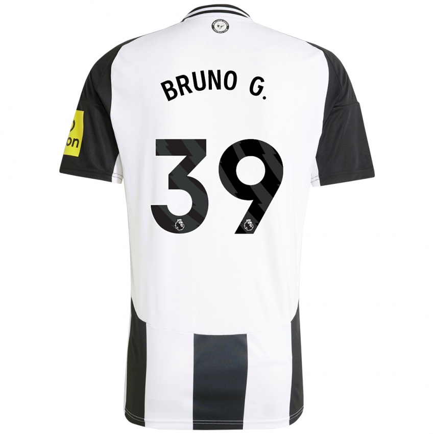 Kinder Bruno Guimaraes #39 Weiß Schwarz Heimtrikot Trikot 2024/25 T-Shirt Schweiz