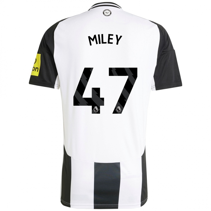 Kinder Jamie Miley #47 Weiß Schwarz Heimtrikot Trikot 2024/25 T-Shirt Schweiz