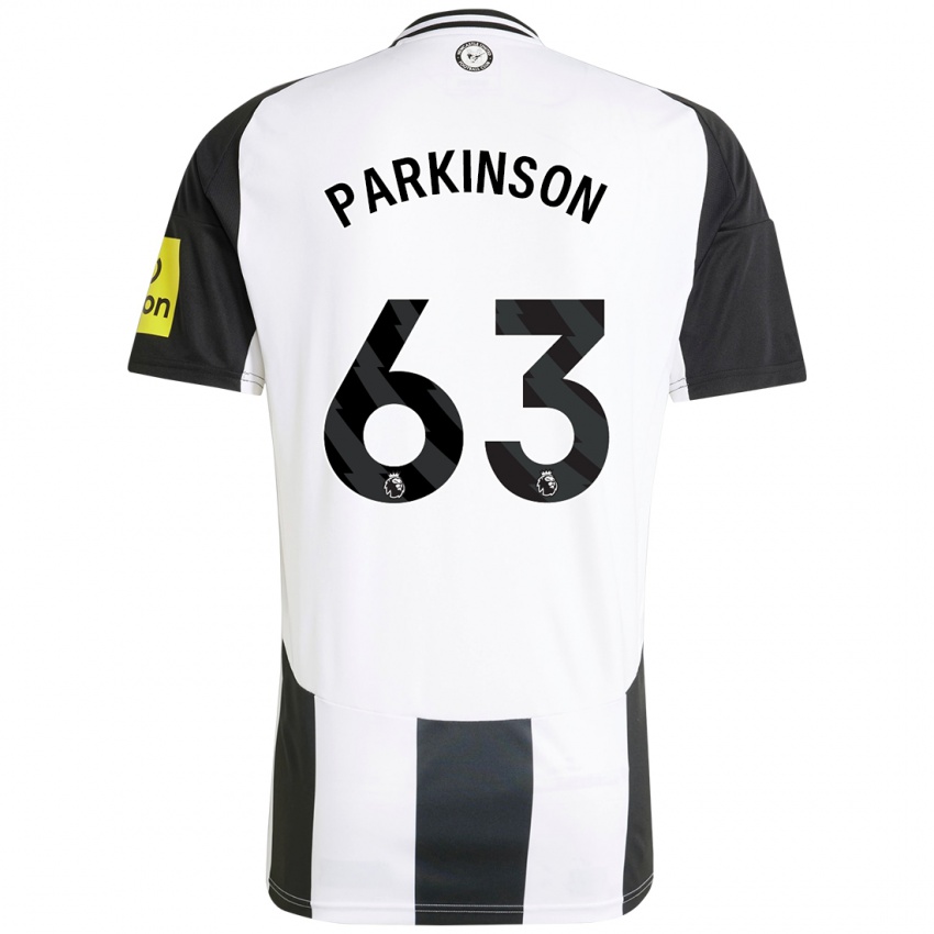 Kinder Ben Parkinson #63 Weiß Schwarz Heimtrikot Trikot 2024/25 T-Shirt Schweiz