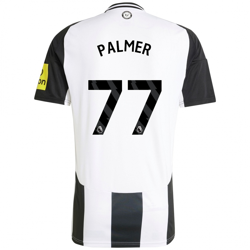 Kinder Darren Palmer #77 Weiß Schwarz Heimtrikot Trikot 2024/25 T-Shirt Schweiz